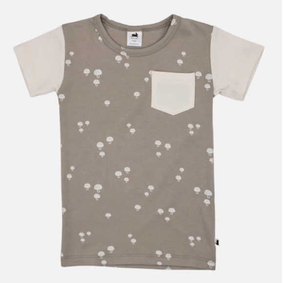 Little & Lively Pocket Slim Fit T-Shirt - Toadstool - Picture 2 of 9